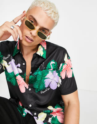 RIPNDIP - Pablo - Ensemble à fleurs - Noir
