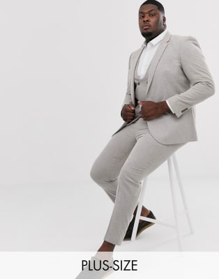 plus size linen suit