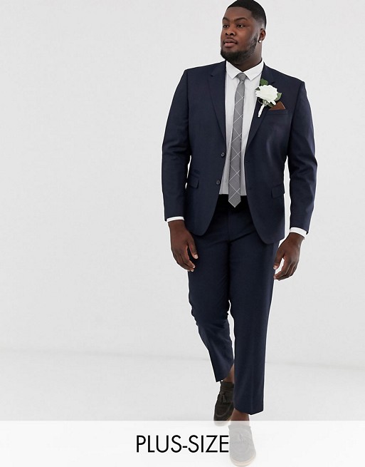 River Island Big & Tall suit in navy