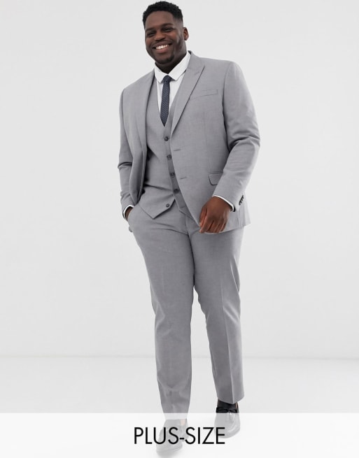 River Island - Bruiloft - Big & Tall - Kostuum in grijs