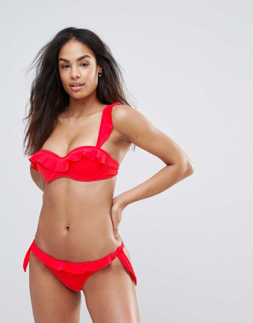 River Island Frill Balconette Bikini Asos