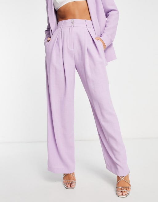 Purple Marble Print Flare Pants And Crop Blazer Set – IRHAZ