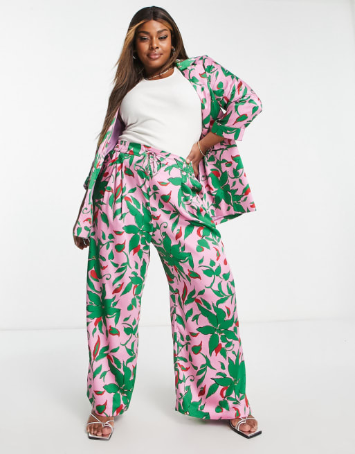 River Island Plus floral set in pink | ASOS