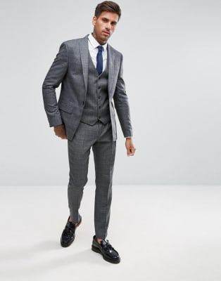 dark grey skinny suit
