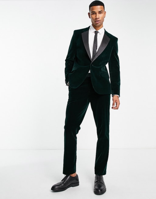 Asos green velvet on sale suit