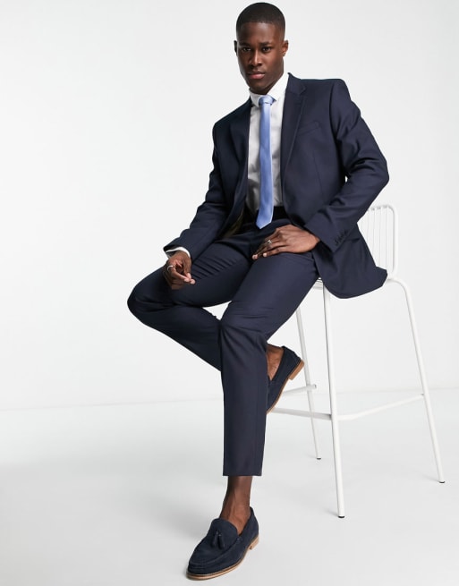 Navy store twill suit