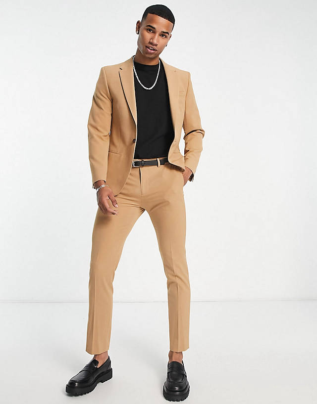 River Island - super skinny suit in light brown