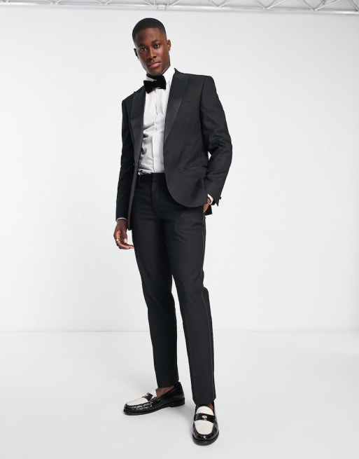 River Island tuxedo suit in black | ASOS