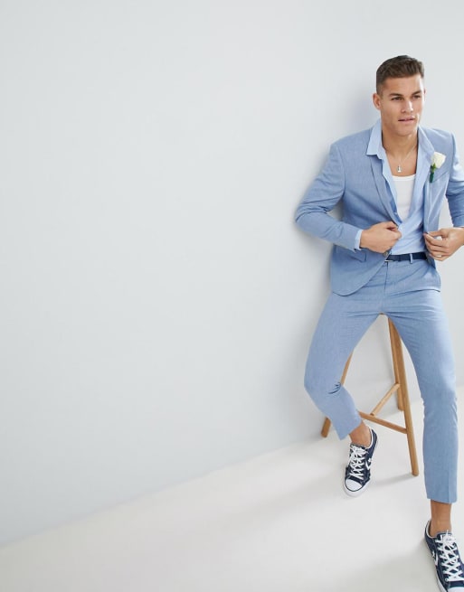 Blue suit with on sale converse