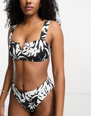 Roxy bikini in black and white print