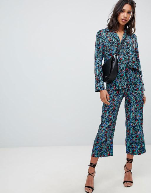 Sabina Musayev - Delores - Combi-set met overhemd met print en broek