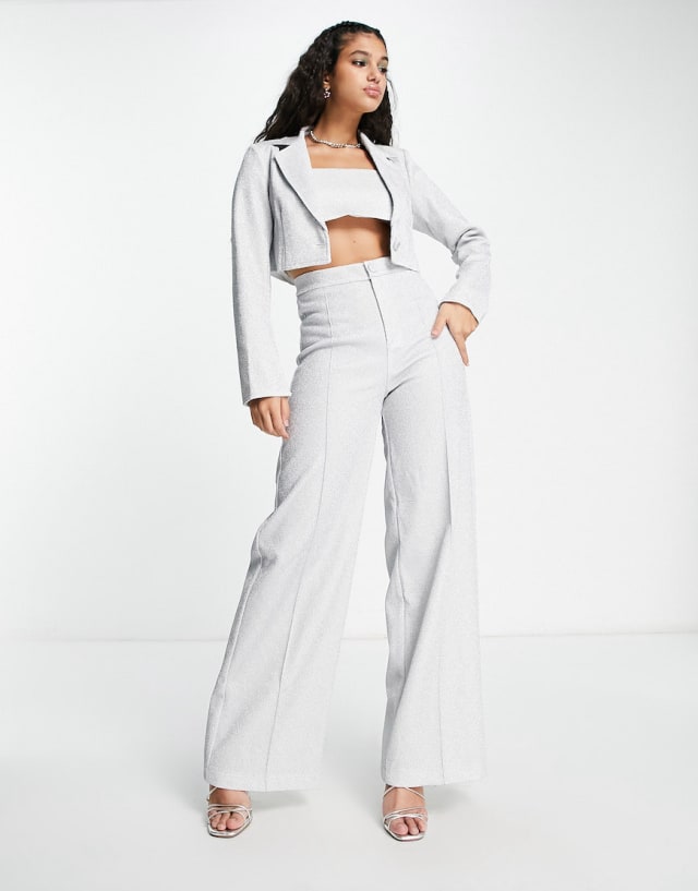 Saint Genies - glitter co-ord in silver