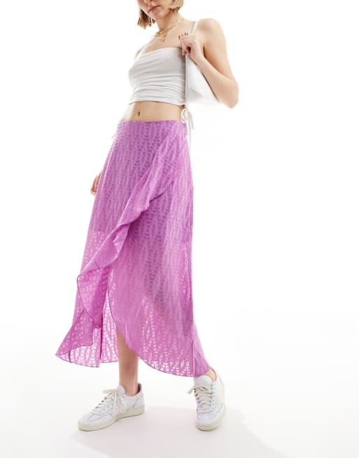 Scalpers - Ensemble fluide avec top et jupe - Lilas