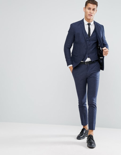 Selected Homme - Abito slim in misto lana italiana