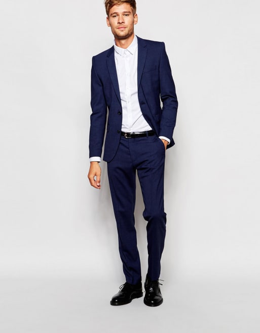 Selected Homme – Blauer Anzug mit Stretchanteil und schmalem Schnitt 
