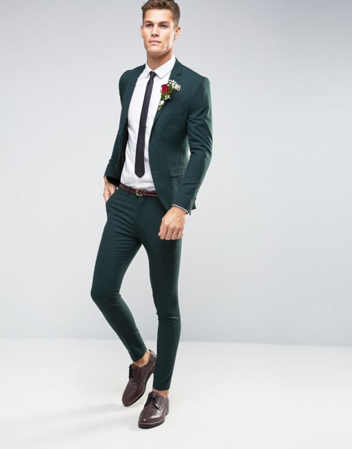 Selected Homme Bottle Green Suit in Superskinny Fit with Stretch | ASOS