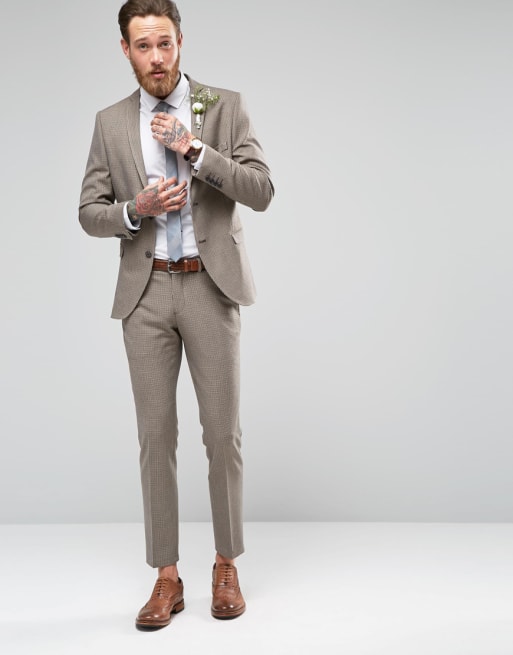 Costume marron homme online mariage