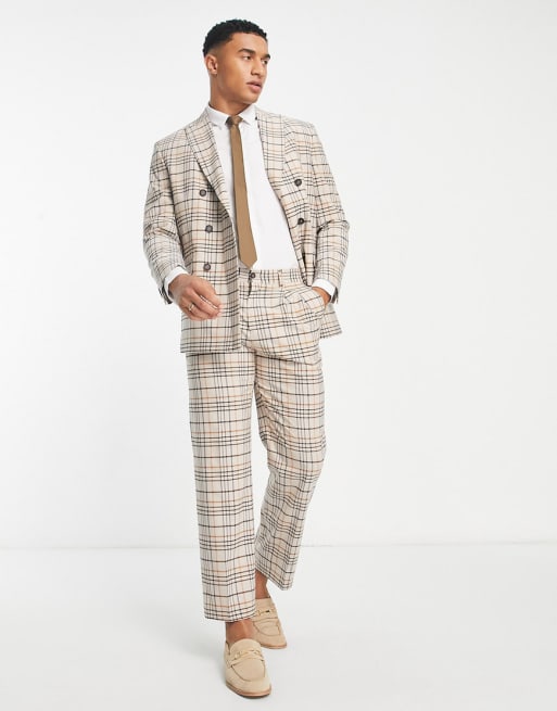 Selected Homme loose fit plaid suit