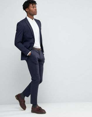 Selected Homme Navy Suit with Stretch in Slim Fit
