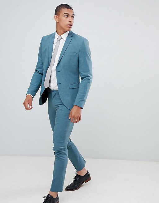Selected Homme Skinny Suit In Green With Stretch