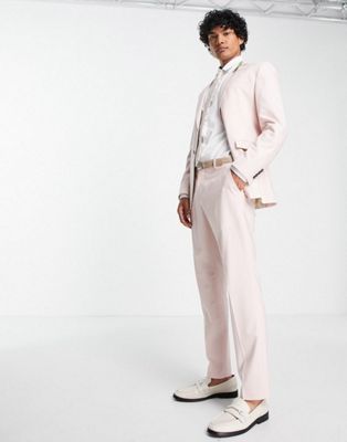 Selected Homme slim fit suit in dusty pink