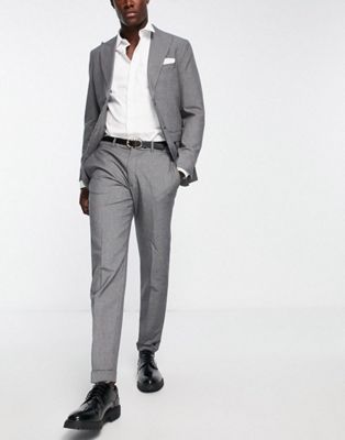 Selected Homme slim fit suit in grey houndstooth