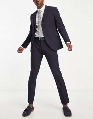 Selected Homme suit with stretch in slim fit navy