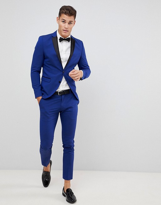 Selected Homme Tuxedo Suit With Square Hem