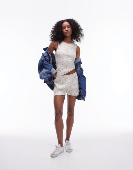Set van pointelle met fijne print