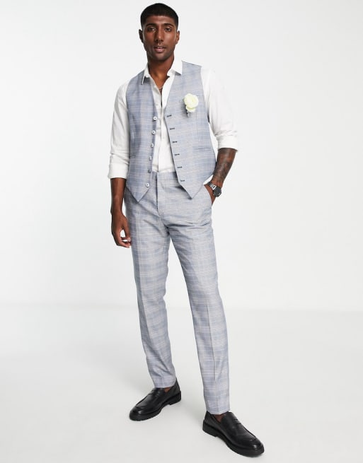 Shelby & Sons - Earlswood - Geruite single breasted blazer in grijs