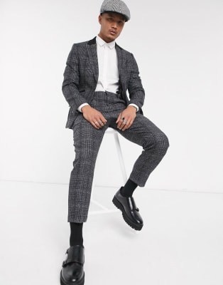 Shelby & Sons slim suit in heritage check