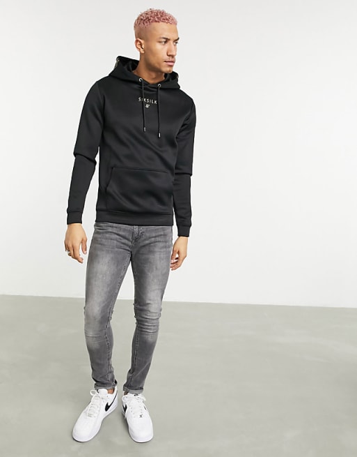 SikSilk element muscle fit sweatsuit set in black with gold detail | ASOS