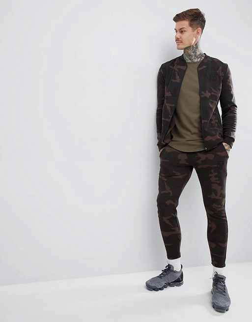 SikSilk Tracksuit in camo