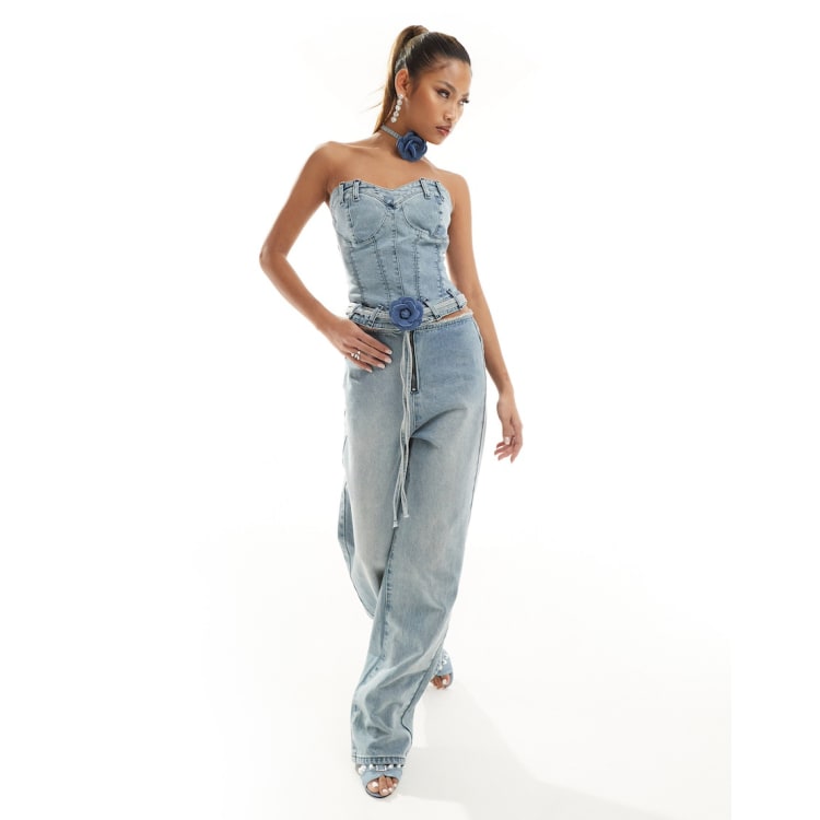 未使用級✨AMERI DENIM LIKE CORSET WORK PANTS DENIM LIKE CORSET WORK PANTS