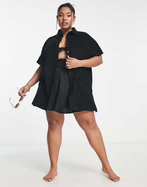 Simply Be towelling set in black