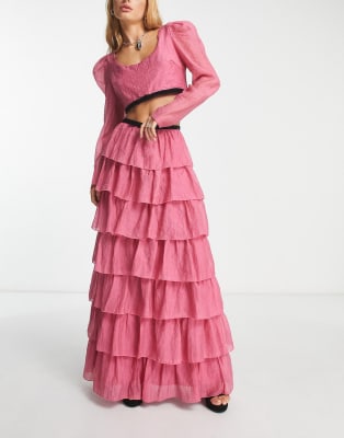 pink taffeta skirt