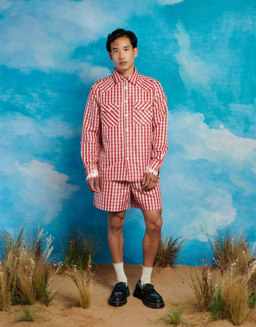 Sister Jane Unisex gingham co-ord in red