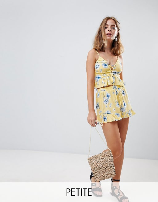 Sisters Of The Tribe Frilly Crop Top & Shorts Two-Piece