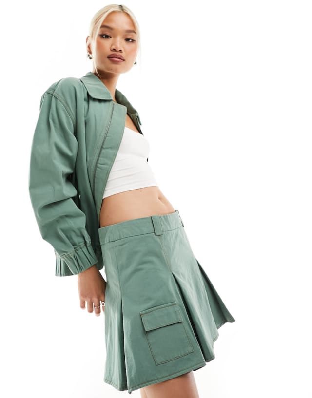 Something New - x chloe frater mix & match co-ord in washed watercress green