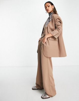 Something New X Naomi Anwer oversized 3 piece suit in beige