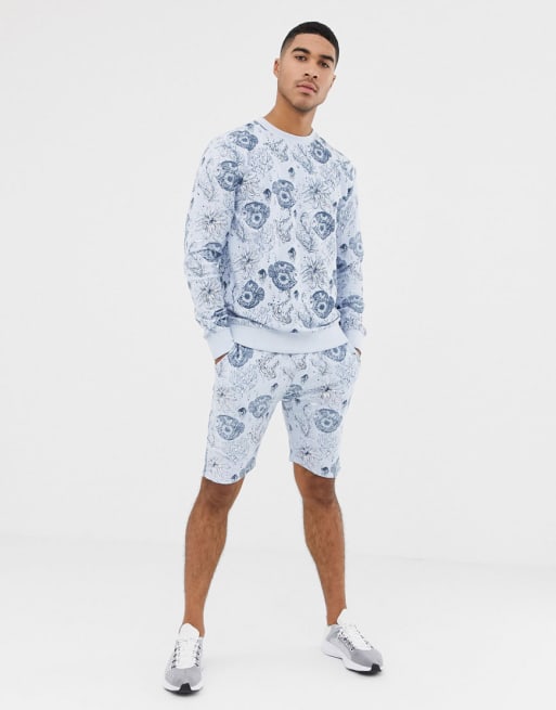 Soul Star Printed Two-piece in Gray