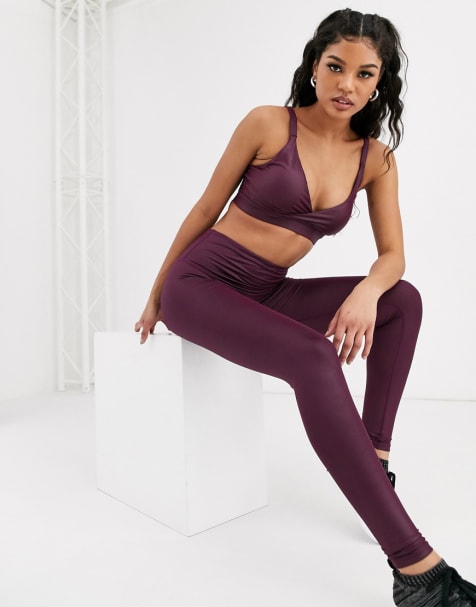 South Beach – Burgunderrotes Set im Wet-Look