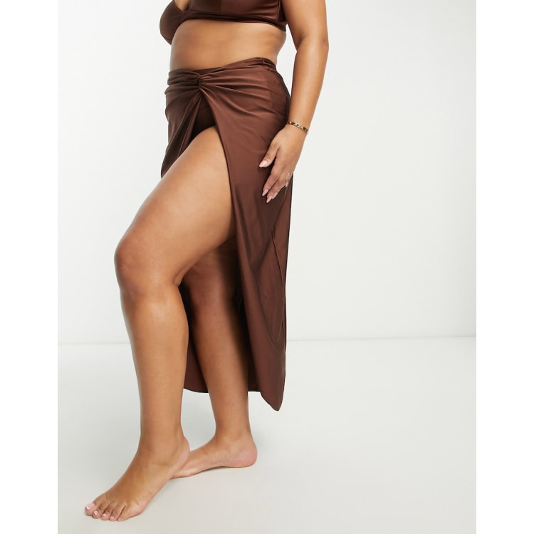 South Beach Curve Exclusive beach sarong in brown