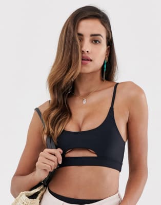 South Beach Recycled Mix And Match High Waist And Leg Bikini Bottom In Black Asos 4244