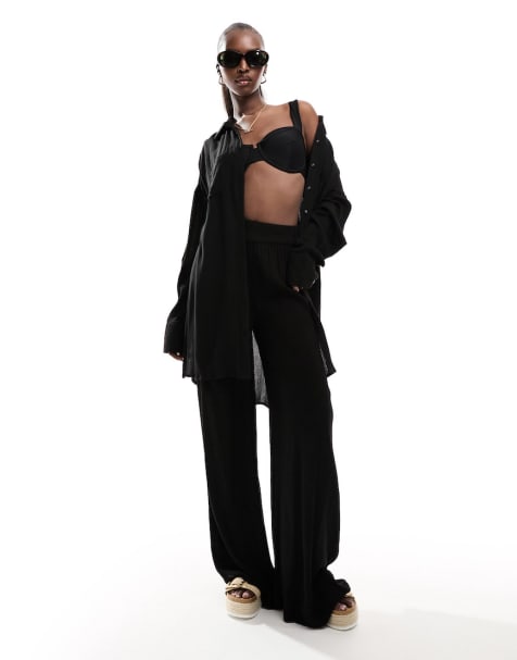 Southbeach beach co-ord in black - BLACK - view 1