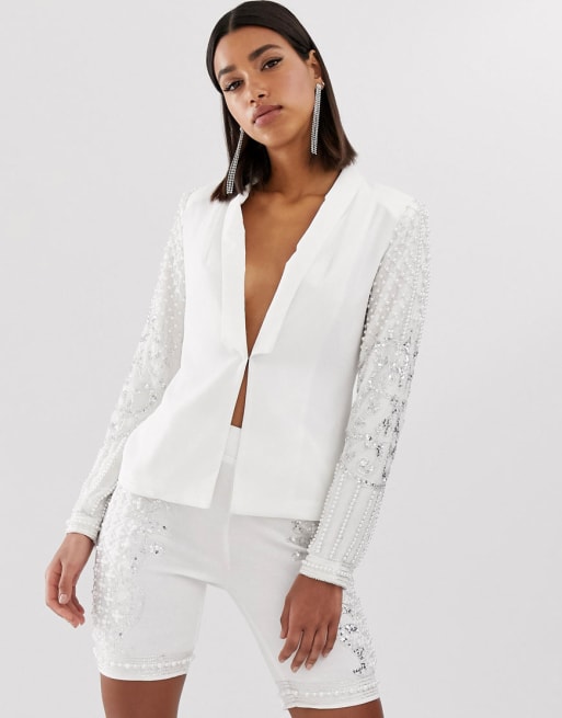 Starlet embellished blazer in black store