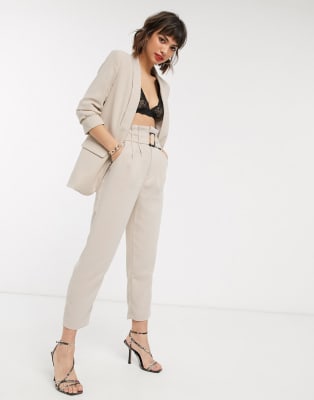 beige pantsuit