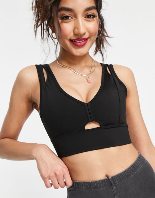 Stradivarius - Co-ord set met sport bh en shaping legging in zwart