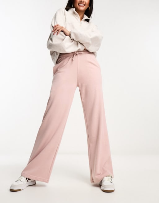 Stradivarius - Felpa corta e joggers color cipria in coordinato