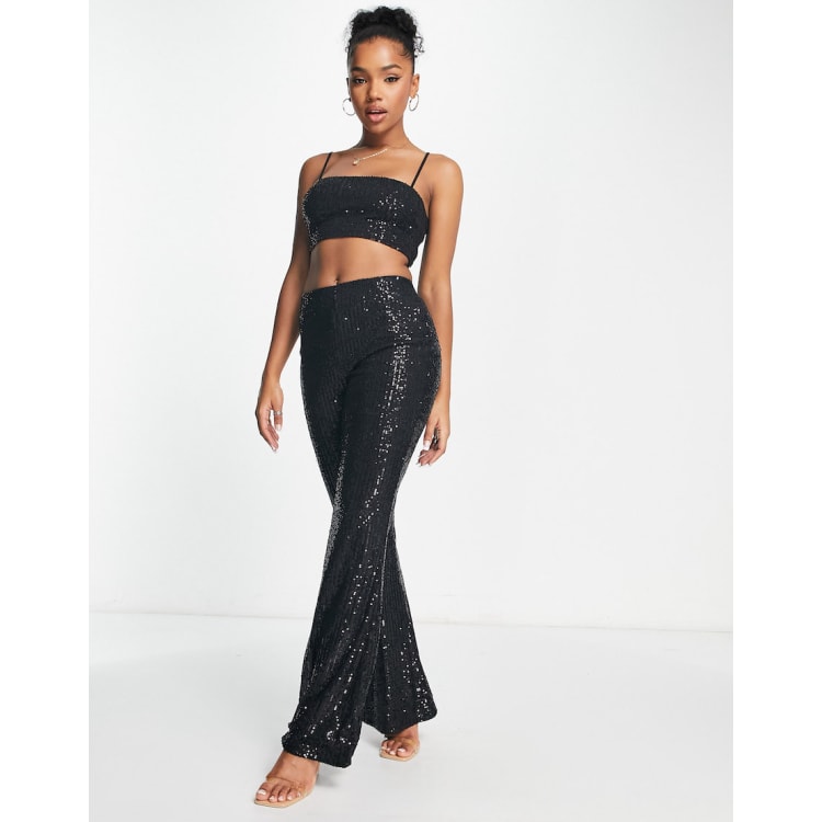 Black sequin outlet dress pants